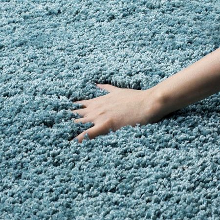 Handmade Bedside Sky Blue Rug